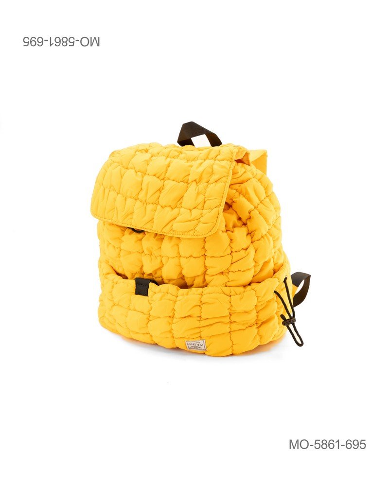 Mochila Casual Acolchada Color Amarillo - Estilo Urbano MO5861