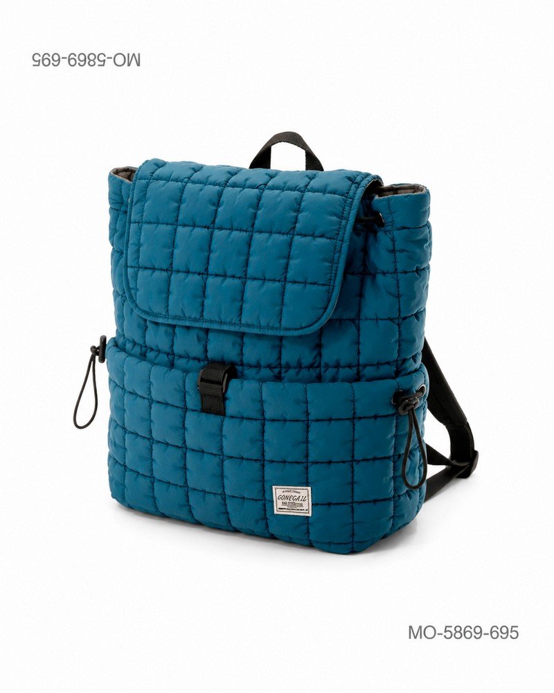 Mochila Casual Acolchada Color Azul - Estilo Urbano MO5869