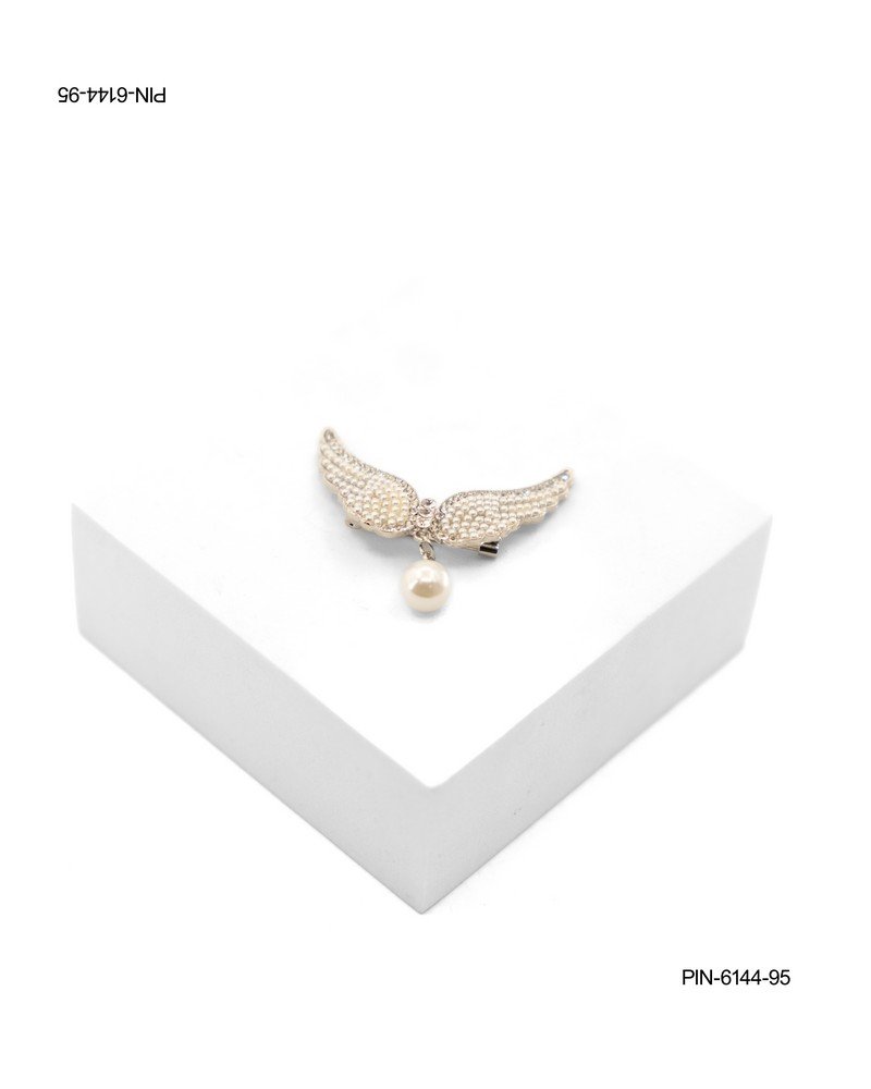 Pin de Alas Angelicales con Detalle de Perla PIN6144