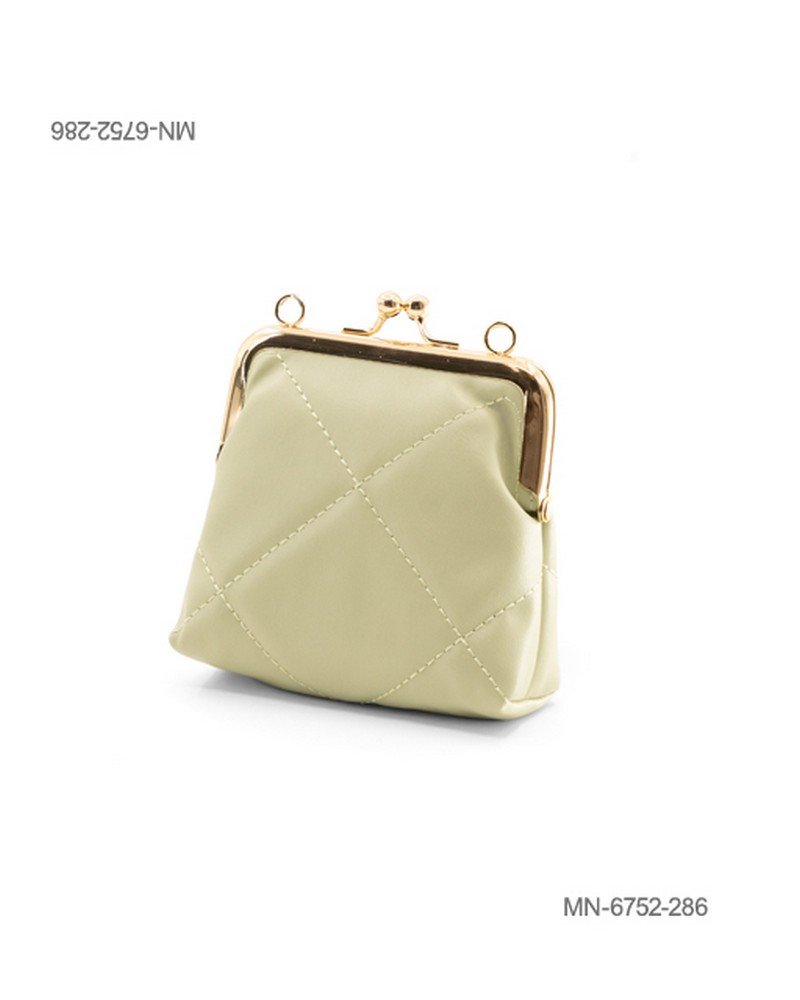 Monedero elegante de mujer con costur as en patrón romboidal y diseño funcional MN6752