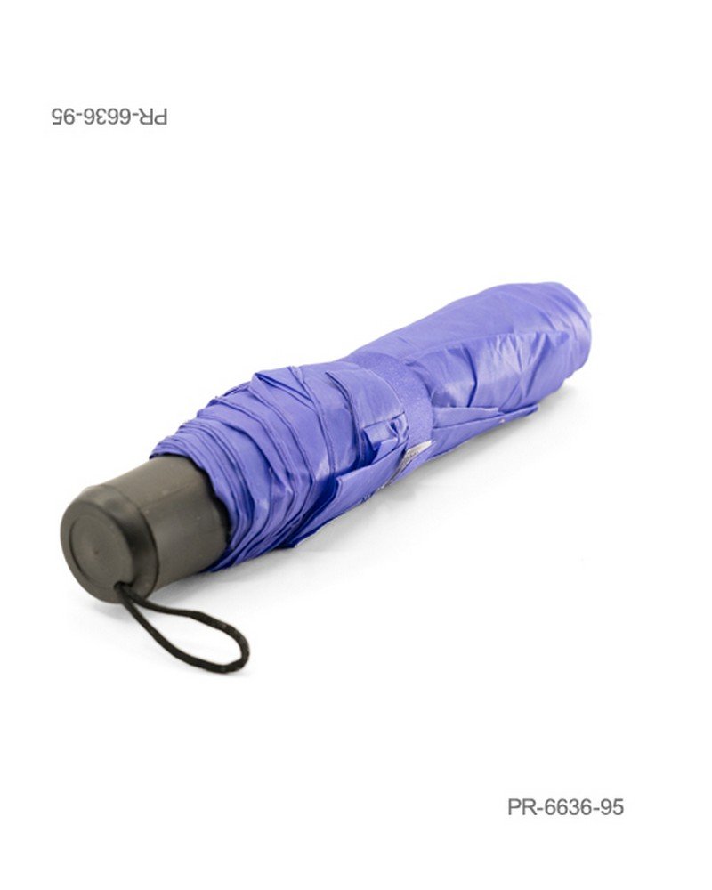 Paraguas plegable para dama con mango con cordón de sujeción y diseño compacto PR6636