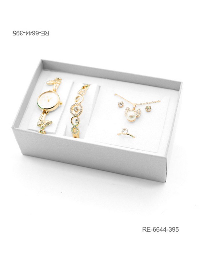 Set de reloj de dama, pulsera, collar y aros RE6644