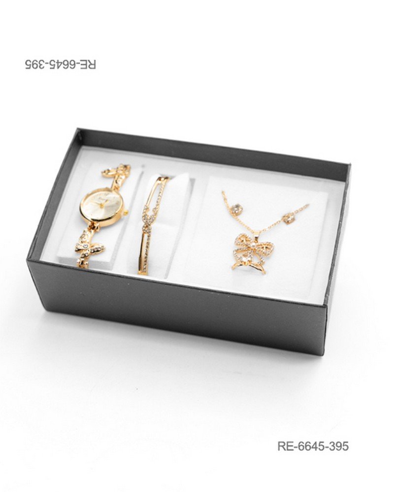 Set de reloj de dama, pulsera, collar y aros RE6645