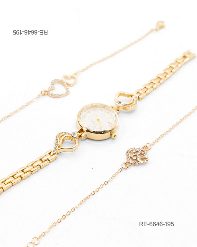 Set de reloj de dama y dos pulseras a juego RE6646