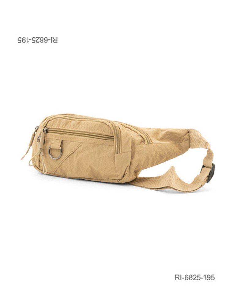 Riñonera de nylon urbana con múltiples bolsillos (color caqui) RI6825