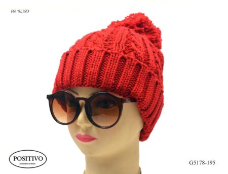 Gorro tejido con ochos g5178