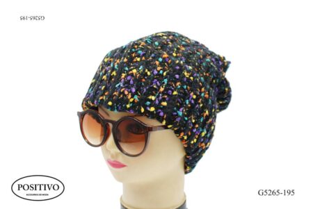 Gorro tejido con puntos de colores g5265