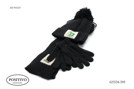 Conjunto gorro y bufanda con guantes niños g5324