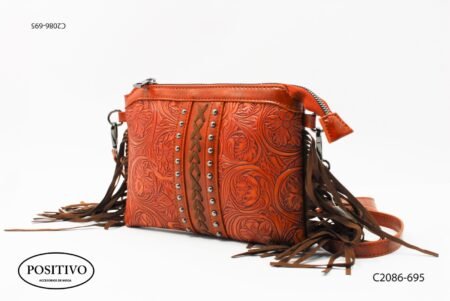 cartera morral con flecos c2086