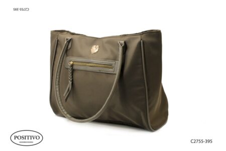 Cartera con asas y cierre frontal C2755