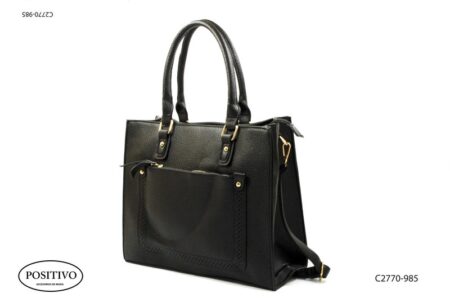 Cartera con bolsillo delantero, con asas y correa C2770