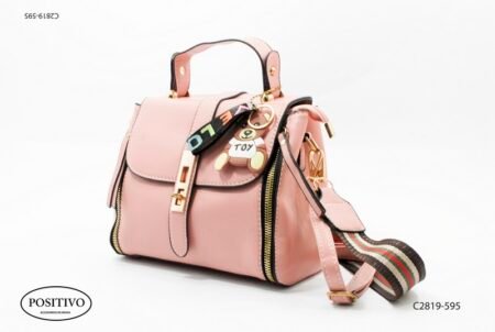 Cartera morral con cierres laterales asa y correa C2819