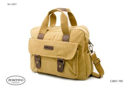 Morral con tapa asas y correa C2831