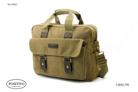 Morral con tapa asas y correa C2832