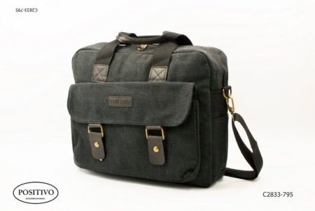 Morral con tapa asas y correa C2833