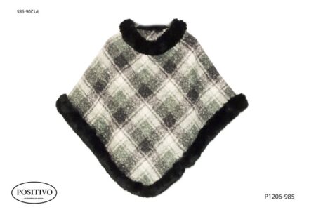 Poncho escoces con piel P1206