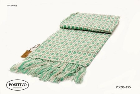 Pashmina tejida con flecos P0696