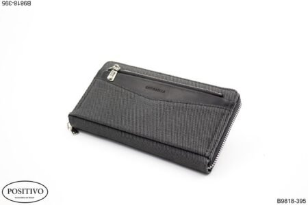 Billetera dama larga cuerina con rafia B9818
