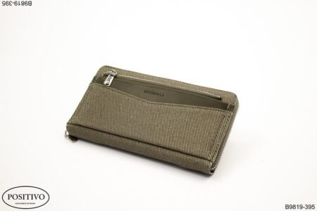 Billetera dama larga cuerina con rafia B9819