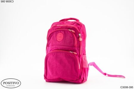 Mochila fucsia varios cierres C3008