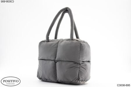 Bolso en microfibra gris C3038