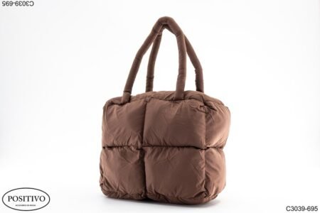 Bolso en microfibra marrón C3039