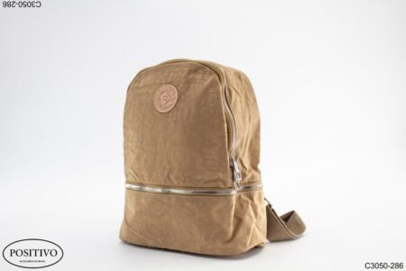 Mochila en microfibra marrón C3050