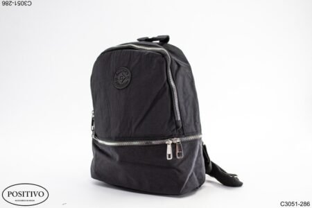 Mochila en microfibra negra C3051