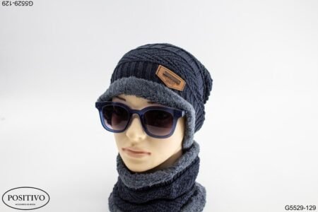 Conjunto de gorro y cuello con piel G5529