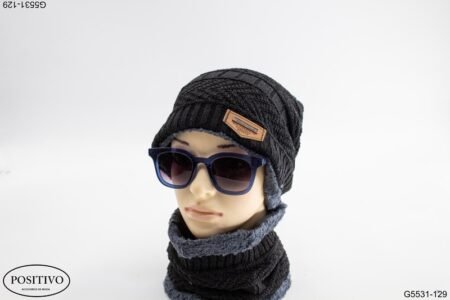 Conjunto de gorro y cuello con piel G5531