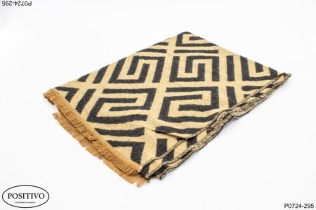 Pashmina ocre estampada P0724