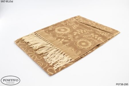 Pashmina ocre estampada P0738