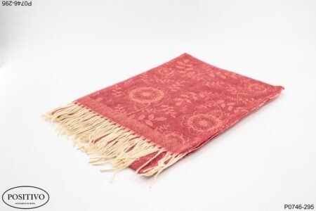 Pashmina roja estampada P0746