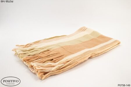 Pashmina a rayas con flecos P0758