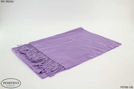 Pashmina violeta con flecos P0768