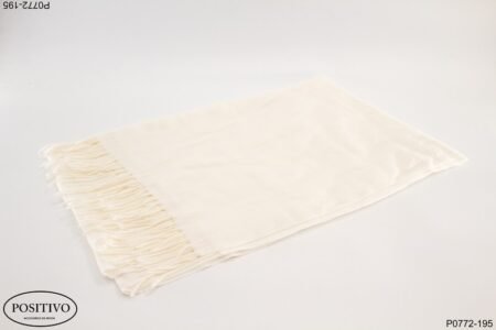 Pashmina gris con flecos P0772