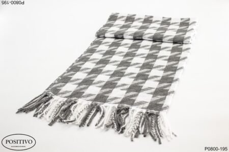 Pashmina a cuadros color gris P0800