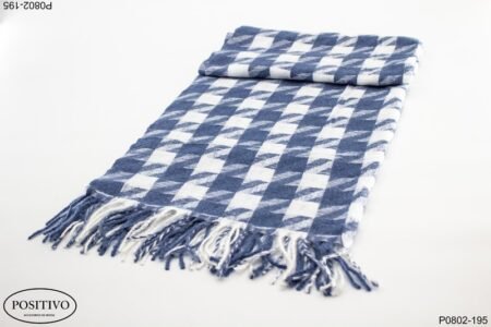 Pashmina a cuadros color azul P0802