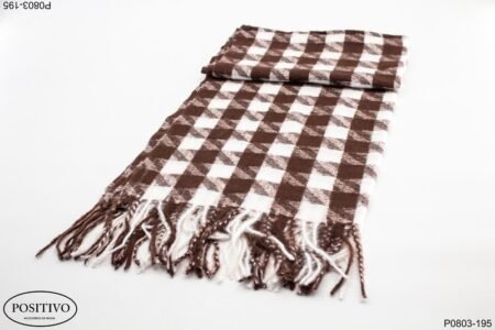 Pashmina a cuadros color marrón P0803