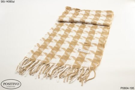 Pashmina a cuadros color ocre P0804