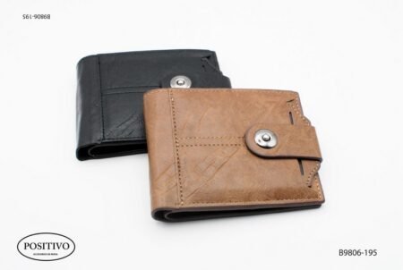 Billetera hombre con presilla y pespuntes B9806