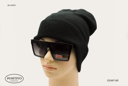 Gorro liso unisex negro G5447