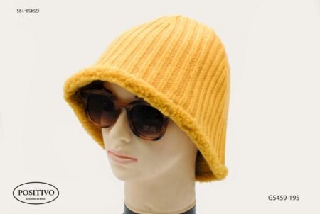 Gorro dama tejido forrado amarillo G5459