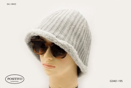 Gorro dama tejido forrado gris G5461